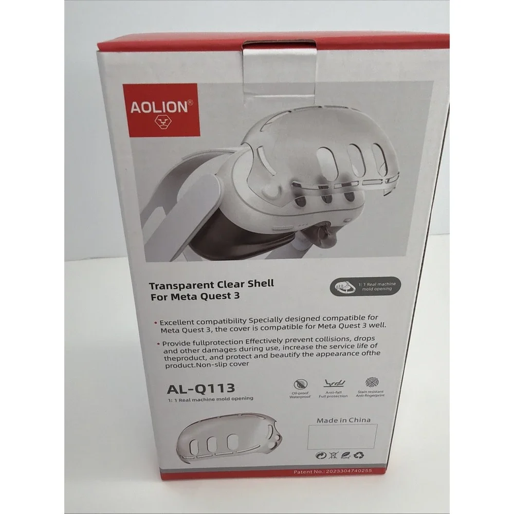 Protector Dustproof Shell For Meta Quest 3 VR Helmet Host Clear PC Case - NEW